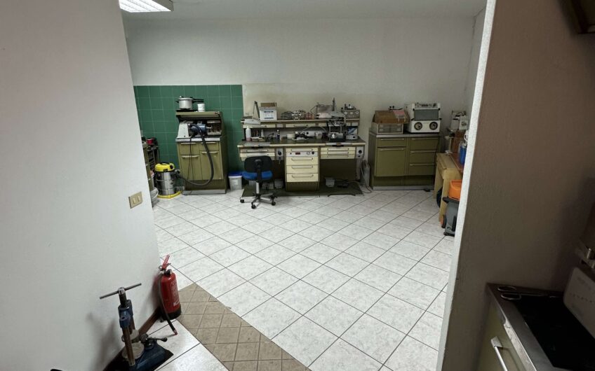 PAVIA VIA BERNARDINO DA FELTRE VIALE LIBERTA’ AD.  LABORATORIO ODONTOTECNICO IN PERFETTO STATO DI CIRCA 100 MQ AL PIANO TERRA CON POSTO AUTO SCOPERTO, AMPIO OPEN SPACE FINESTRATO, SERVIZIO E RIPOSTIGLIO, POSSIBILITA’ CAMBIO D’USO IN ABITAZIONE, RISC. AUTONOMO, NESSUNA SPESA CONDOMINIALE. EURO 150.000